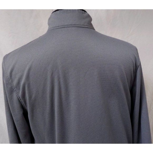 Starter Mens Medium 38-40 Grey Check 1/4 Zip Pullover Heavy Long Sleeve Jacket - Picture 8 of 12